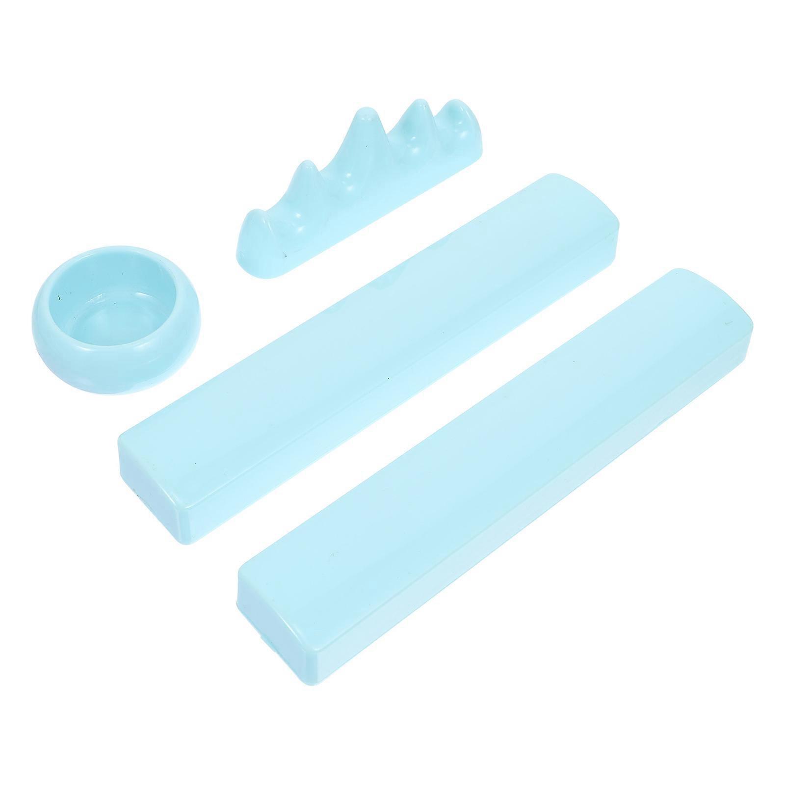 4pcs Four Precious Articles Elegant Plastic Paperweights Water For Desk Decor Calligraphy Home Office Supplies