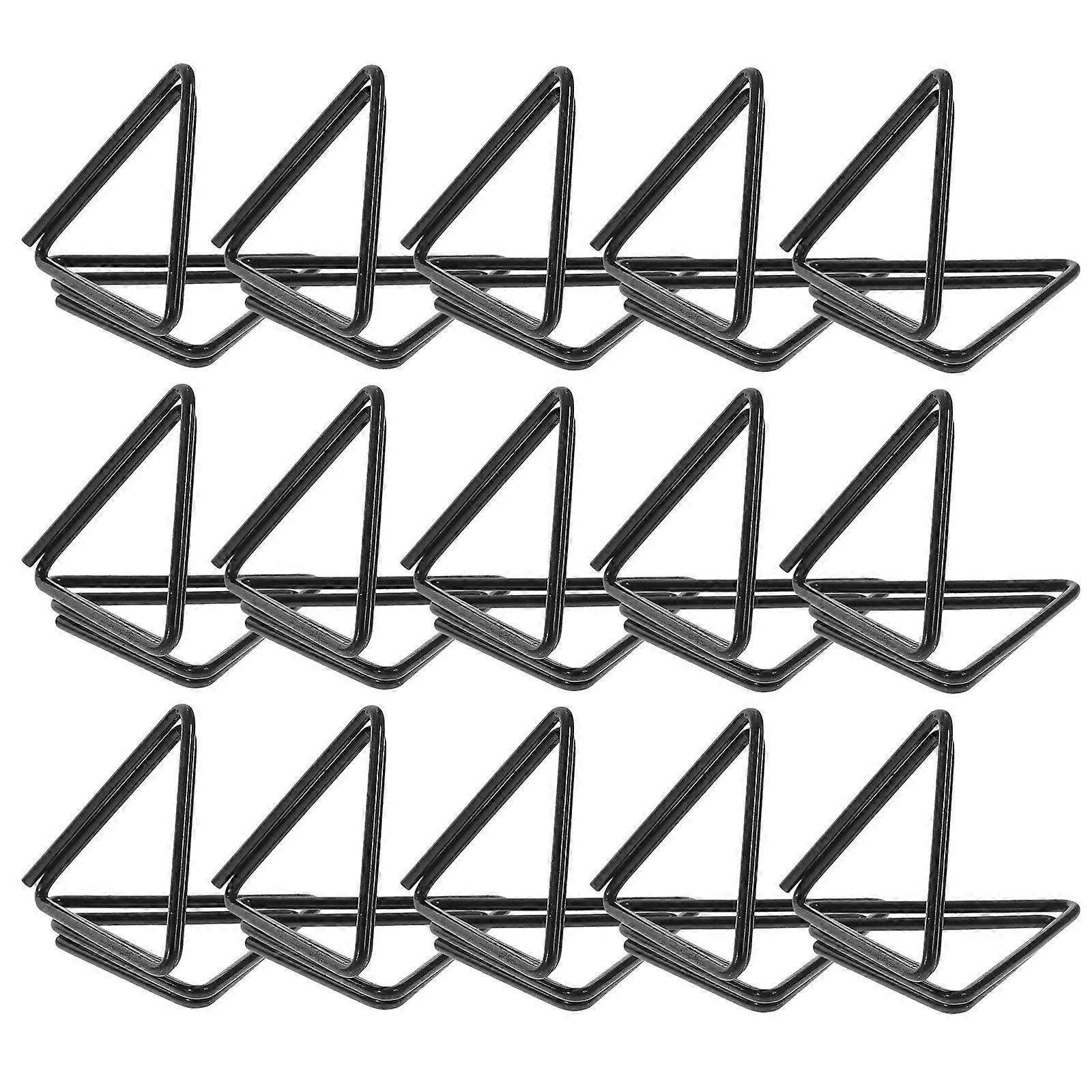 Triangle Paper Clips Small Clips For Paper Desk Use Black 2.50X2.50X2.50cm Memo Clip 30Pcs