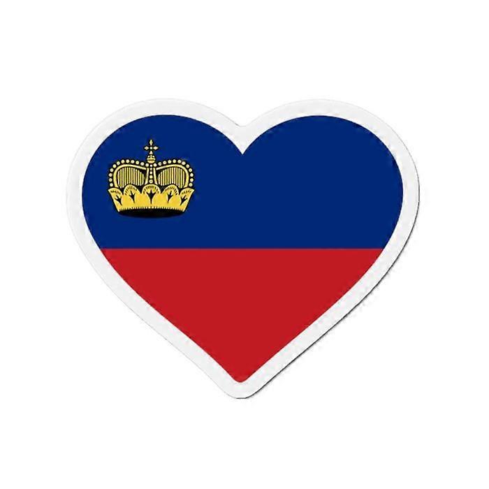 Magnet Heart Flag Liechtenstein - Multicolor - 9 cm - 50 pieces - Synthetic resin - Mixed