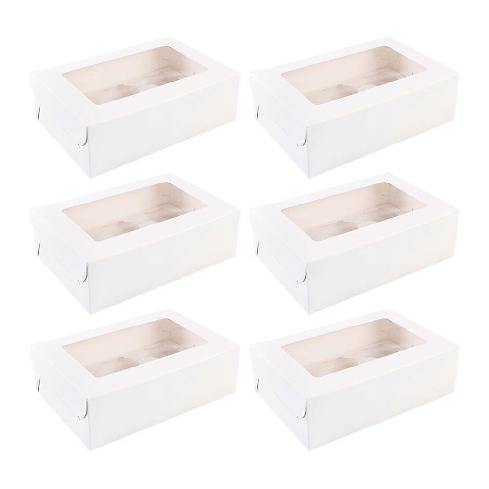 Takeaway Cake Boxes Food Package Boxes Storage Container 20Pcs White With Inserts Tray For Baby Shower