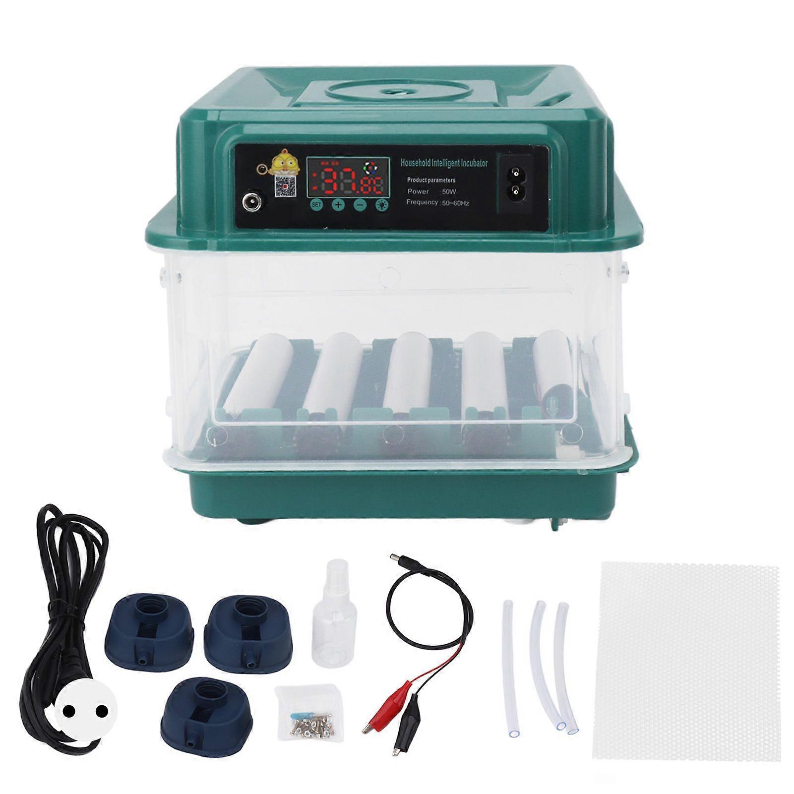 Egginkubatorer Automatisk justerbar skuffinkubator Husholdnings eggvender for klekking EU-plugg 220V 10 egg