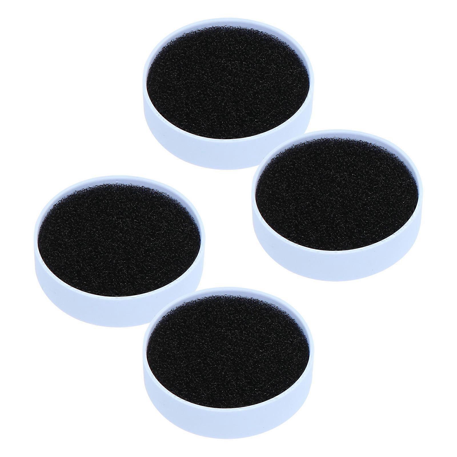 Blue Silicone Makeup Brush Cleaning Sponge for Home Use 4 Pieces Small Size Efficient and Reusable