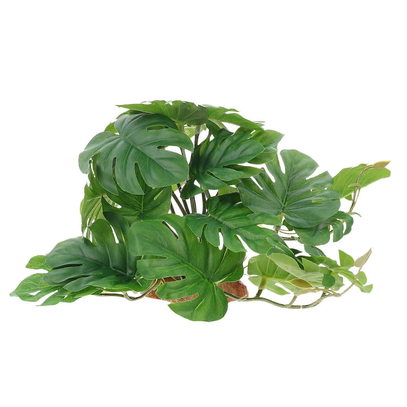 Decorative reptile tank plants Green artificial plants Safe for reptiles