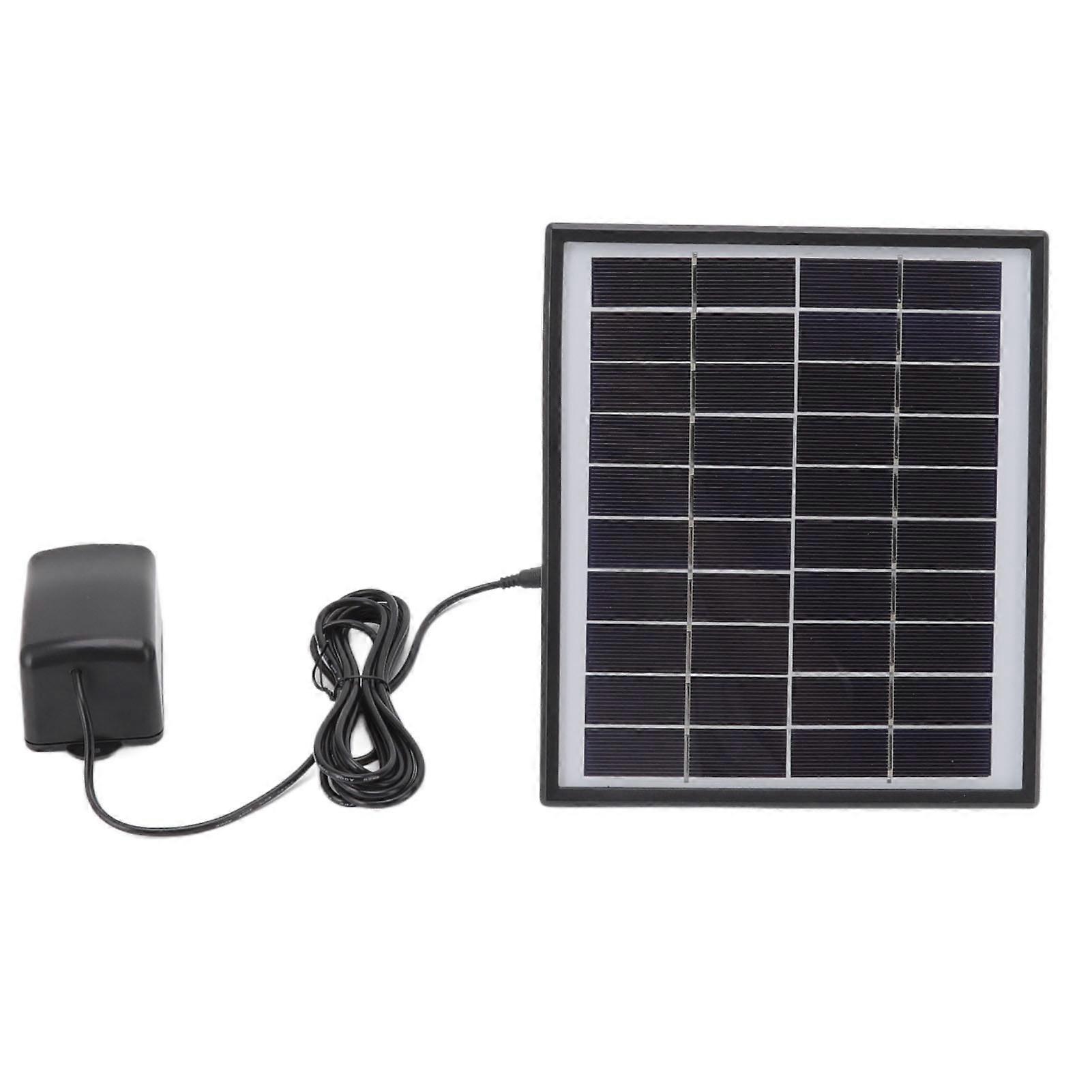 Pompe à oxygène solaire 10V 6W antichoc petite pompe à air d’eau solaire légère pour aquariums aquariums piscines 