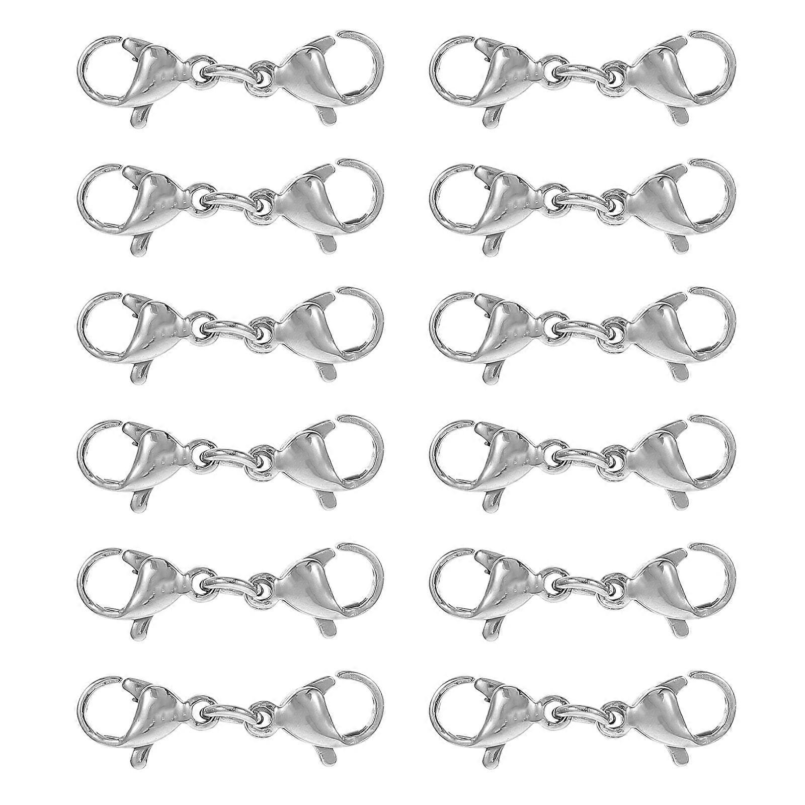 25pcs Durable Lobster Clasps for DIY Jewelry, Bracelet Extenders, Lightweight Fasteners for Necklaces and Bracelets, Easy to Use for Crafting