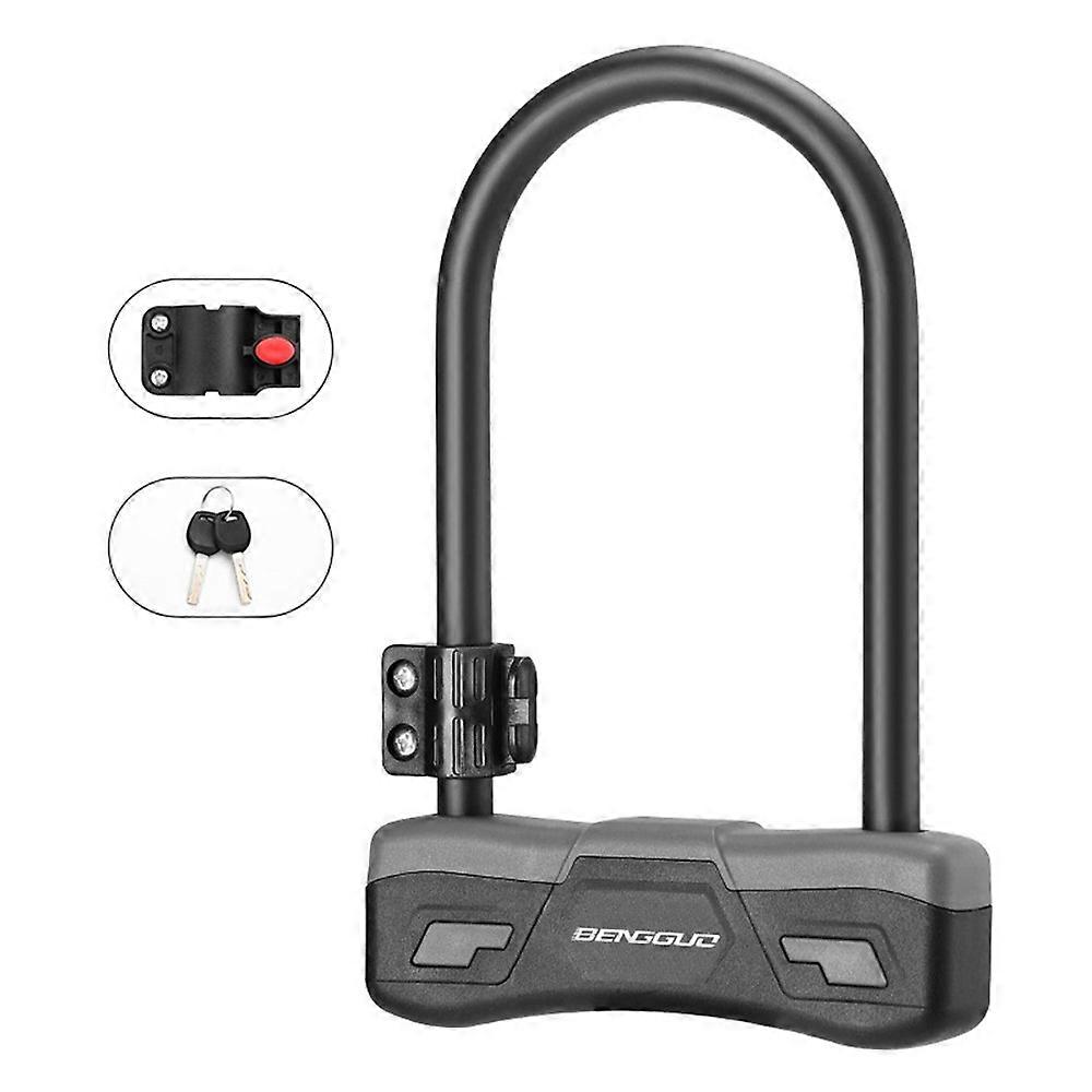 BENGGUO BG-0525 Bicycle U-Lock Alloy Steel Anti-Theft Security Lock with Mounting Bracket
