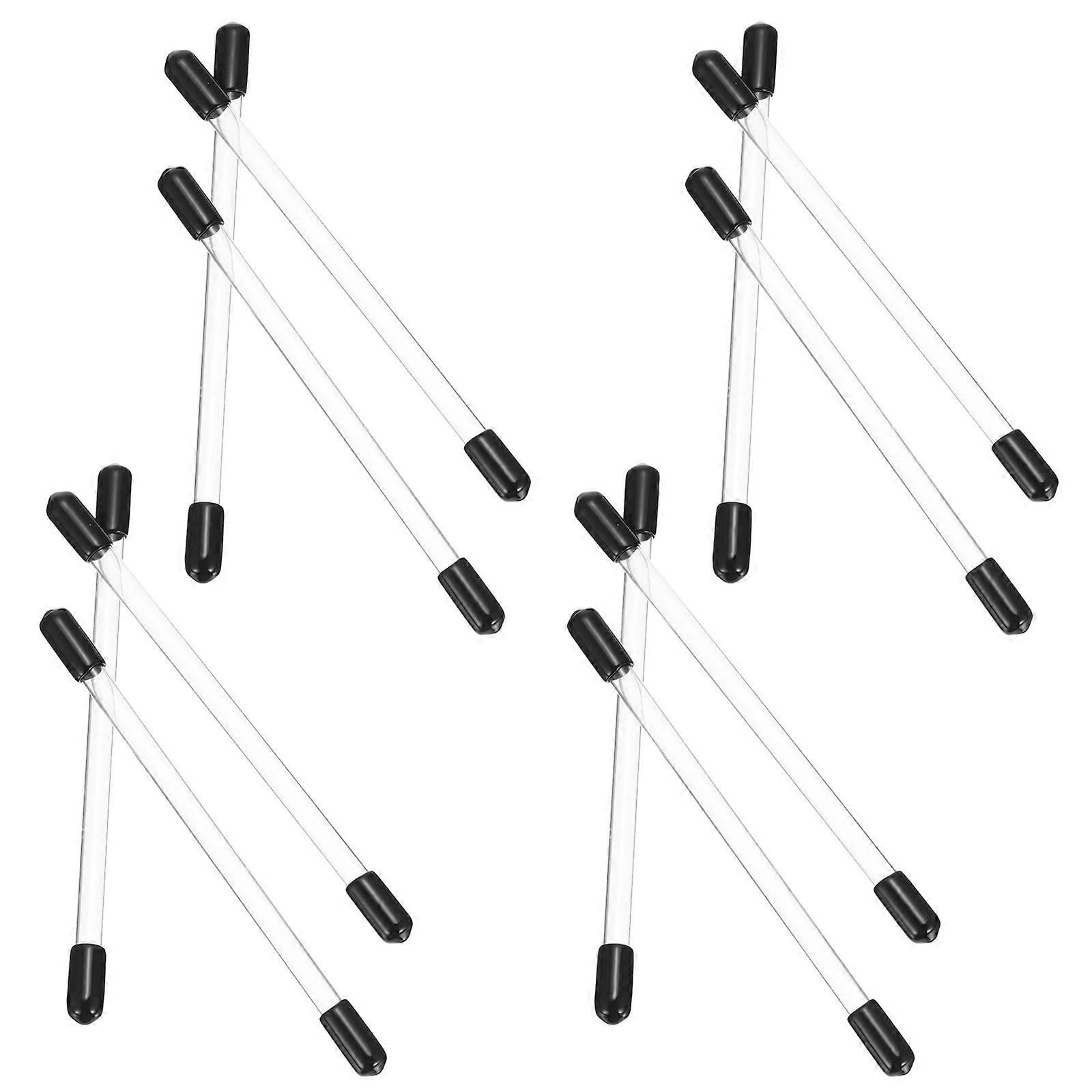 Transparent Acrylic Incense Stick Holder and Sturdy for Storage Use with Black Lids 12Pcs