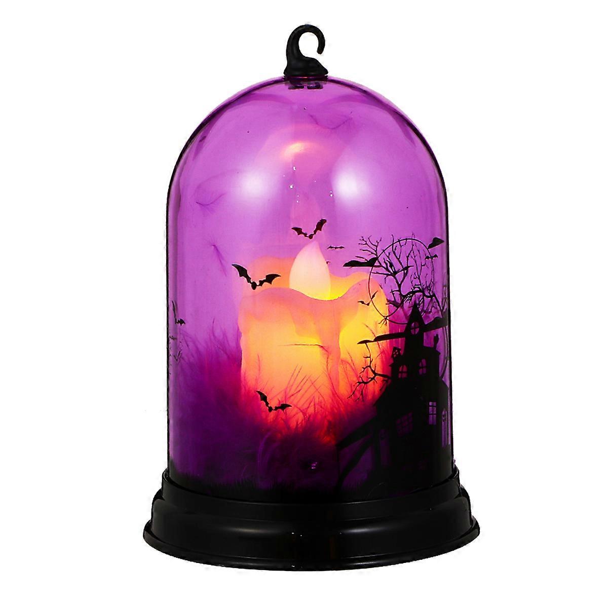 Flickering Flame Night Light Lampshade Design Home Decor 14x9x9cm Halloween Decorative Lamp 1Pc