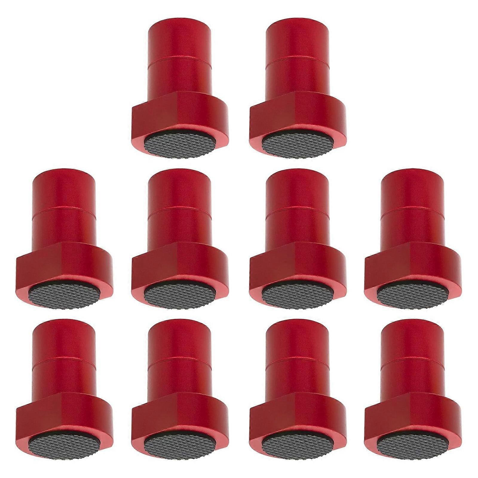 10 Adet Ağaç İşleme Jigs Tezgah Peg Fren Durur Kelepçe 19 / 20mm Köpekler Ağaç İşleme Masası Limit Blokları Kırmızı