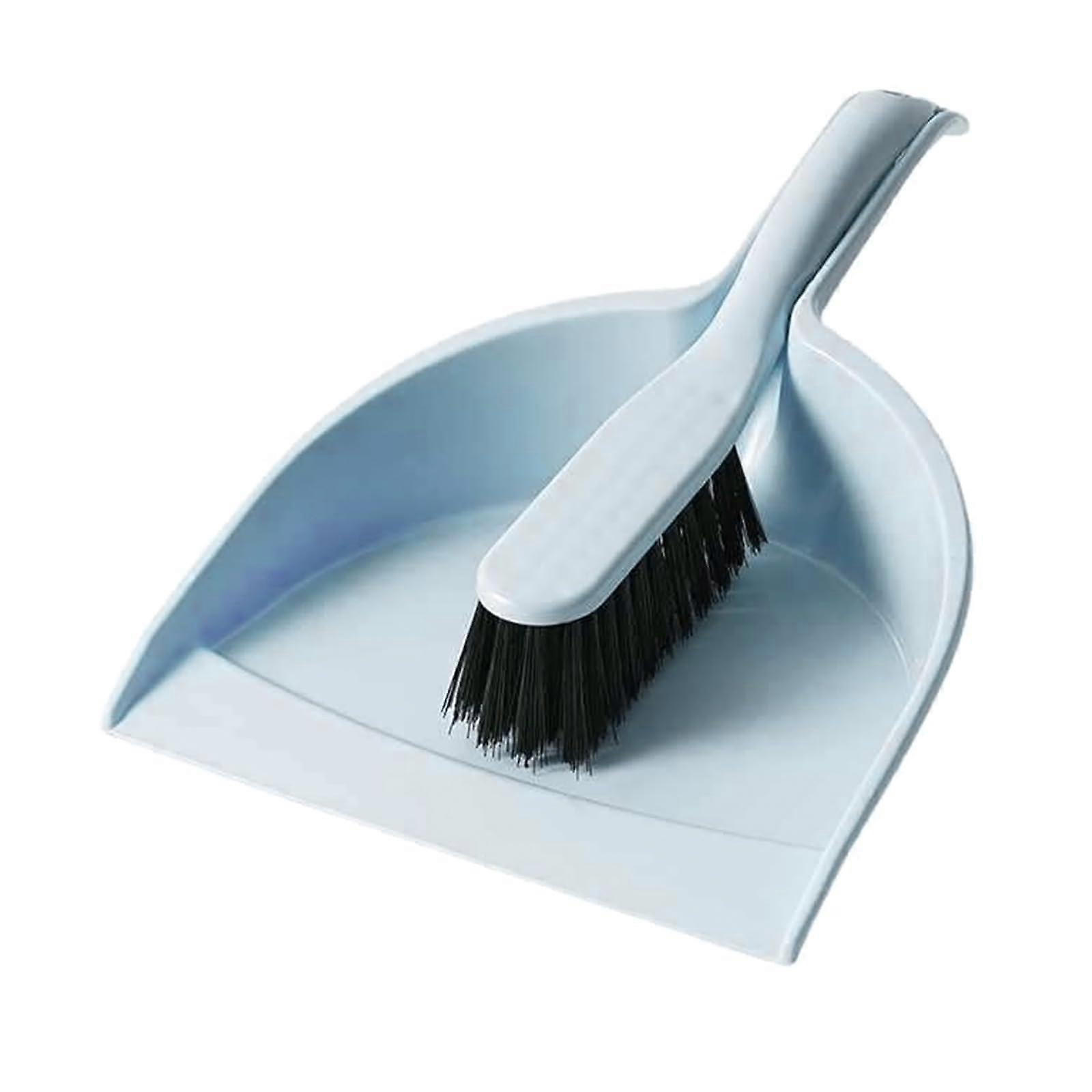 Dustpan and Broom Set Cleaning Tool Small Broom and Dustpan Pan with Brush Nesting Cleaning Broom Blue