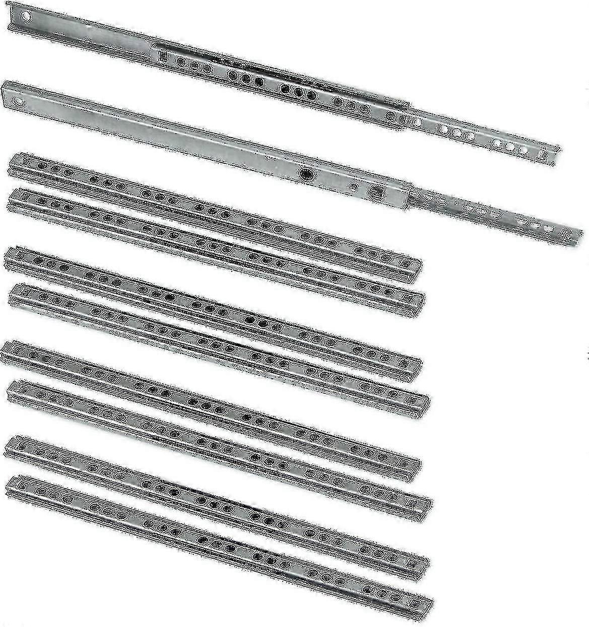 Drawer Slides 17mm x 278mm Zinc Plated Ball Bearing Slides Pack of 5 Pairs (10 Pcs) OPMIUM
