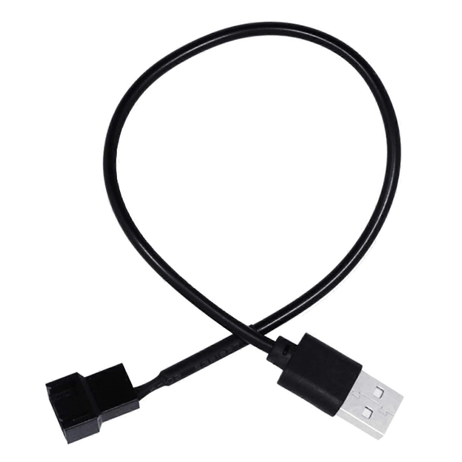 USB to 4-Pin Fan Cable, 5V CPU Fan Adapter for Laptop and Notebook, 30cm Power Supply Connector