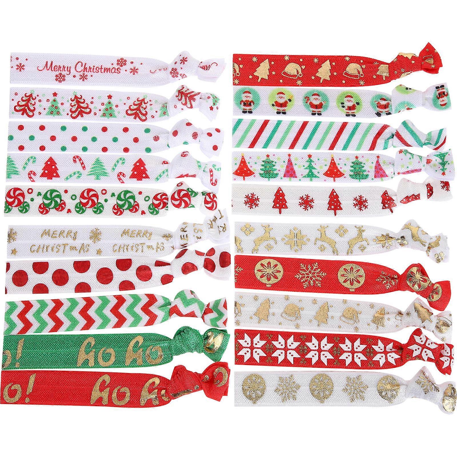 Assorted Color 20Pcs Hair Ties For Girls Holiday Accessories With Hair Styling Function Festive Theme