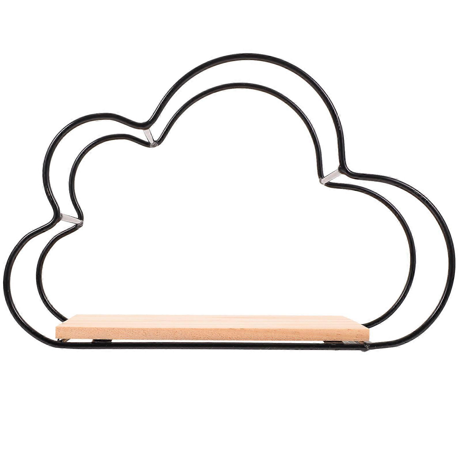 Wall Mounted Floating Shelf Cloud Shaped Storage Display Home Decor Organization Rack 1 Set