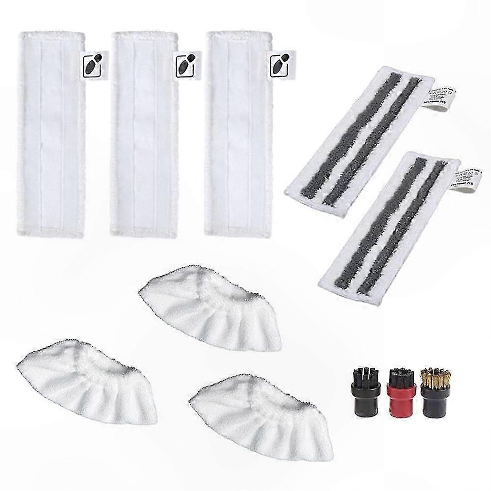 Replacement Floor Nozzle Wipers Mop Cloths Round Brushes for Karcher-Compatible Models