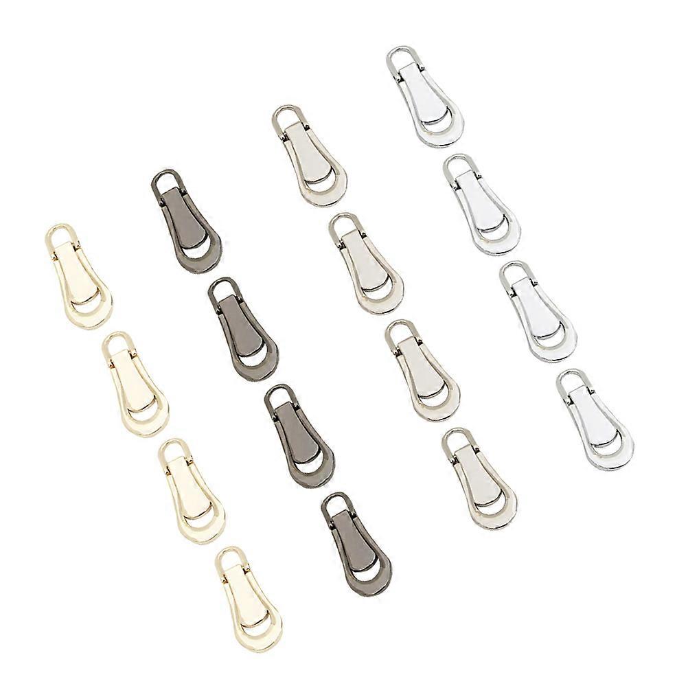 DIY Fashion Zipper Head for Luggage Made of Zinc Alloy Assorted Color Suitable for Replacement 12 Pieces