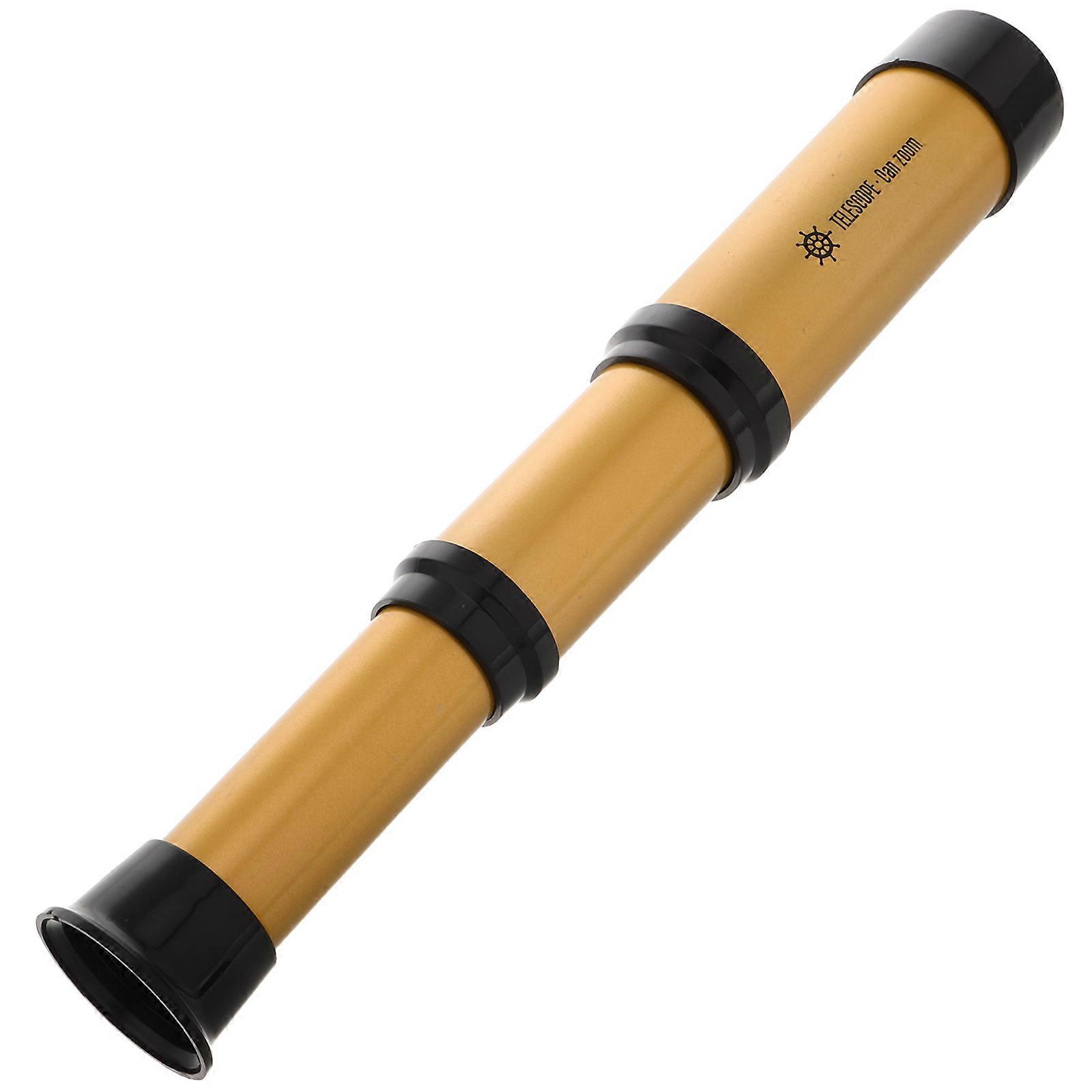 Golden Mini Handheld Telescope Designed For Science Exploration And Pirate Theme Parties For Kids 1Pack
