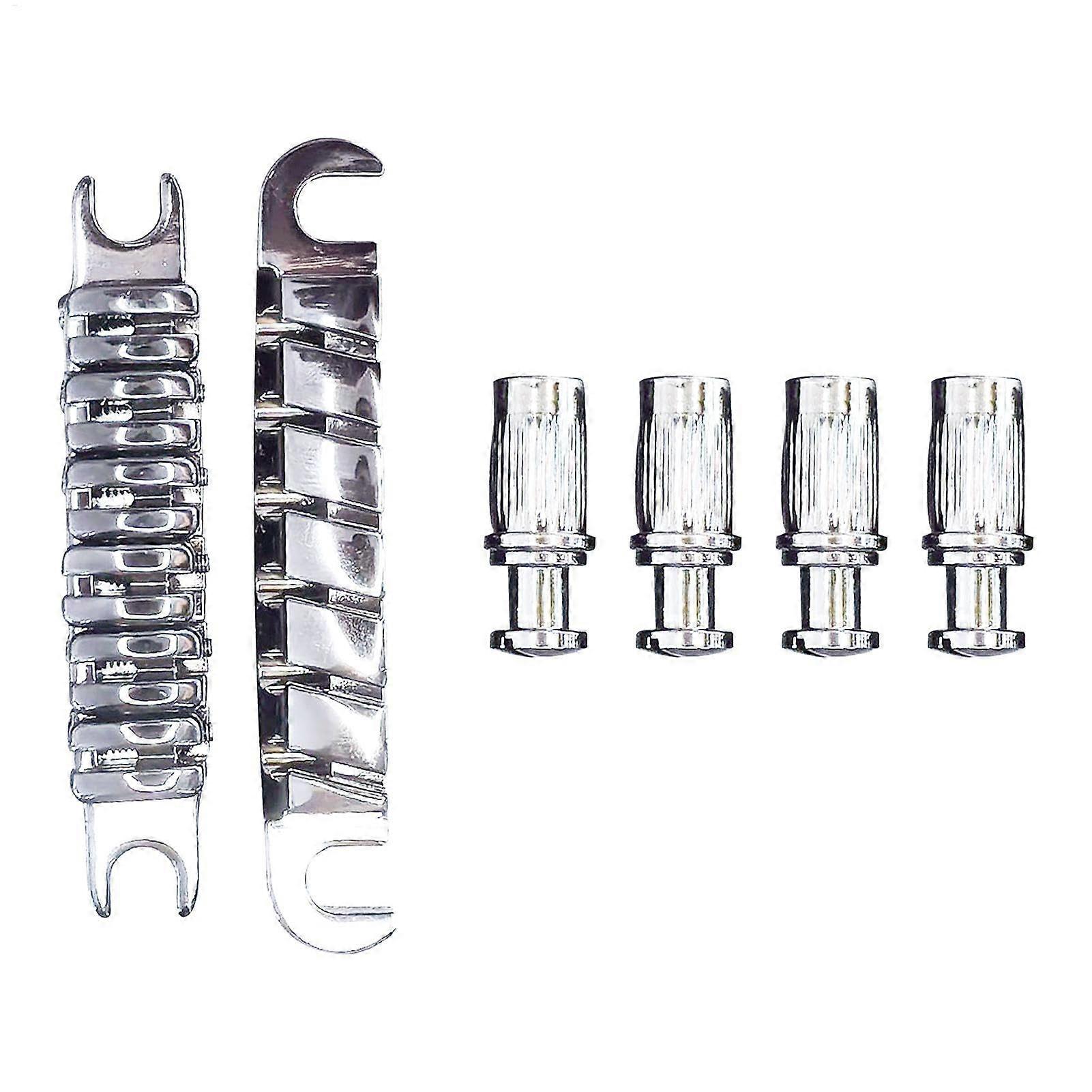 EGuitar Bridge Stringer, TuneoMatic Bridge Quick Change Tailpiece Silver