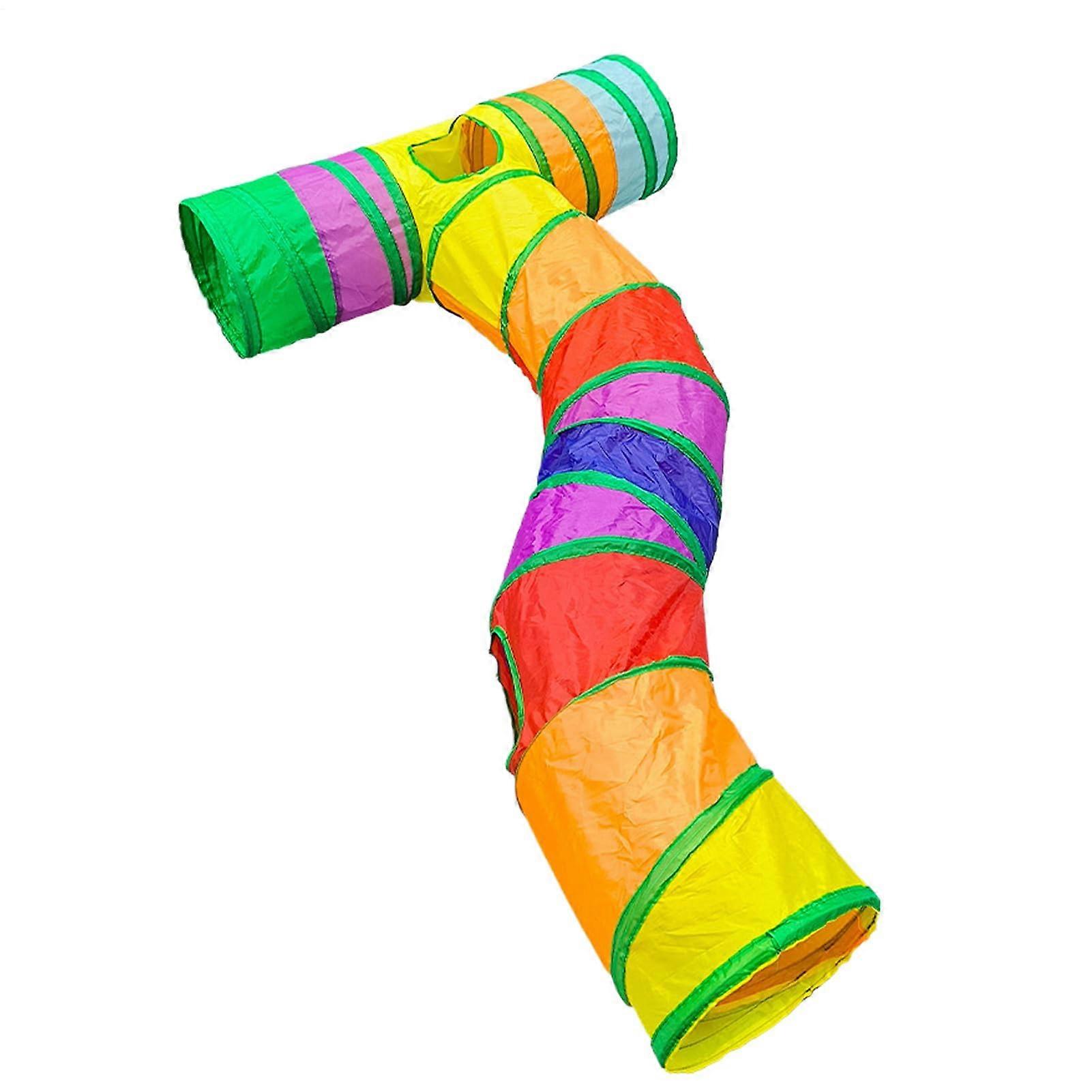 Cat Tube Large Indoor Cat Play Tunnel With Peek Hole Interactive Kitten House 57.09 x 31.5 x 9.84 Inches