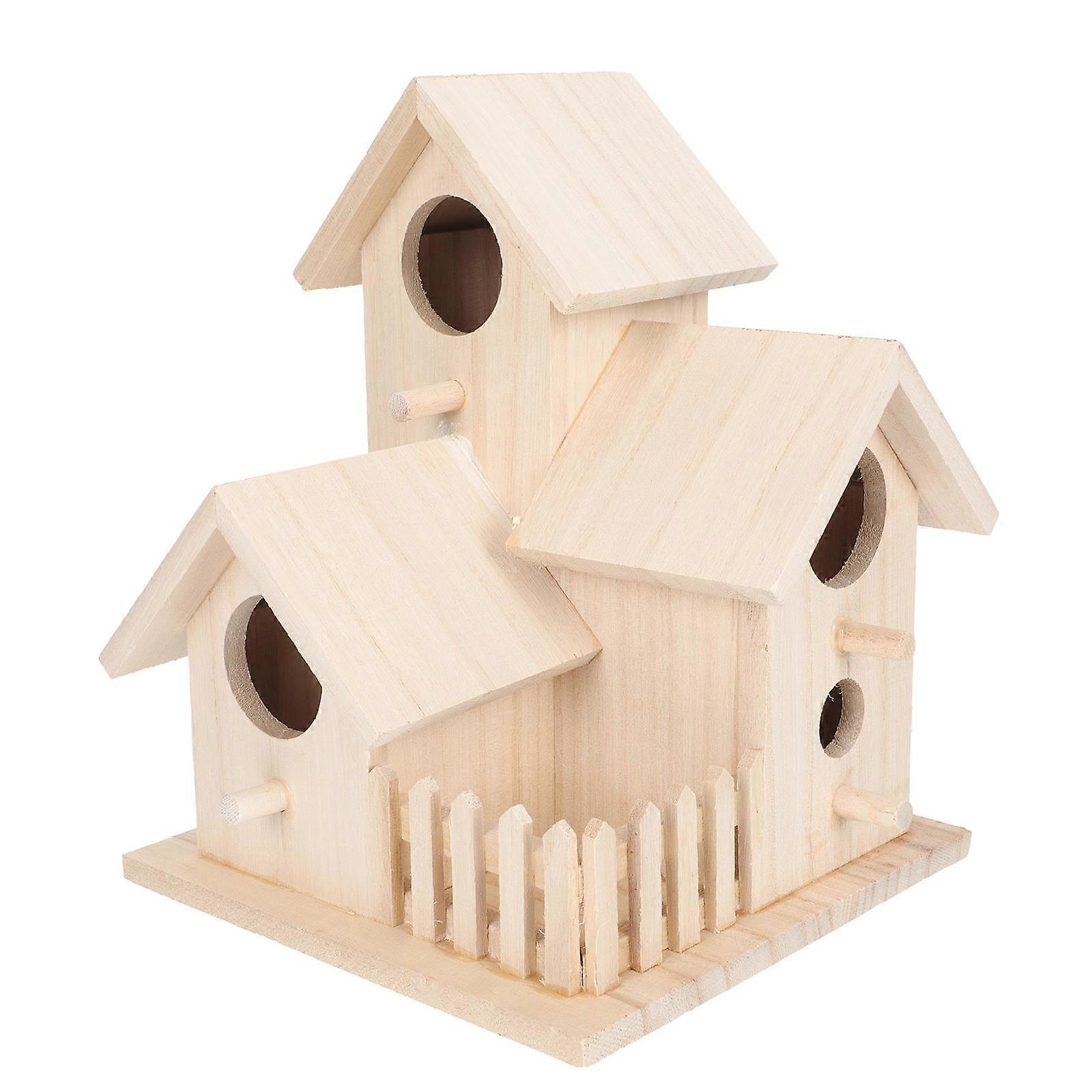 Artificial Bird Nests Small Bird House Safe Nesting Place Khaki 20.5x15.5cm Breeding 1Pack