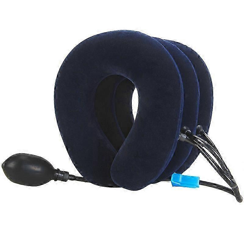 Cervical Neck Stretcher Traction Device, Neck Support Brace, Inflatable & Adjustable Neck Support Pillow is Ideal for Spine Alignment & Chronic Neck P