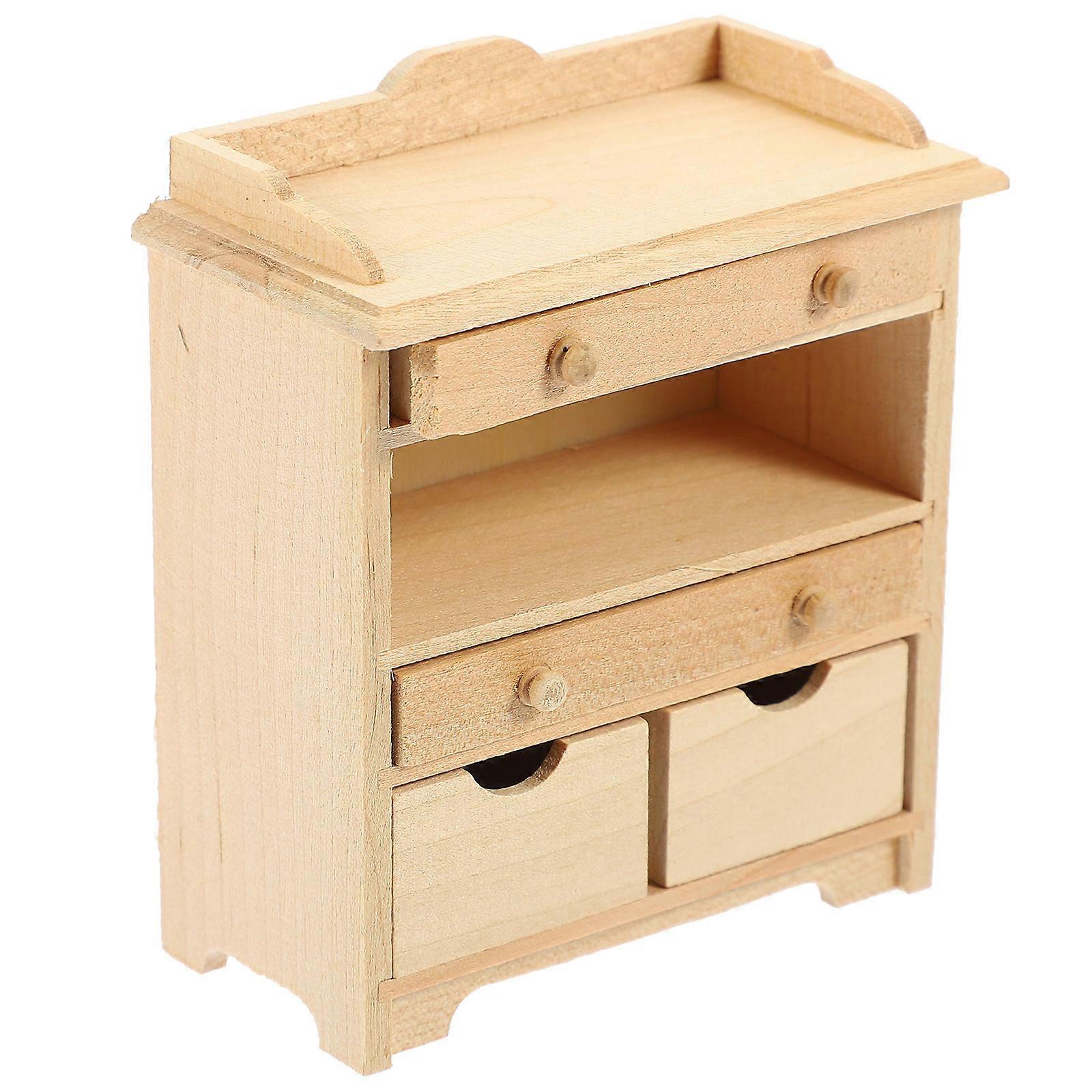 Miniature Store Cupboard Great For Photography Props With Cabinet Shape In Beige Color Offering Features 1Pcs