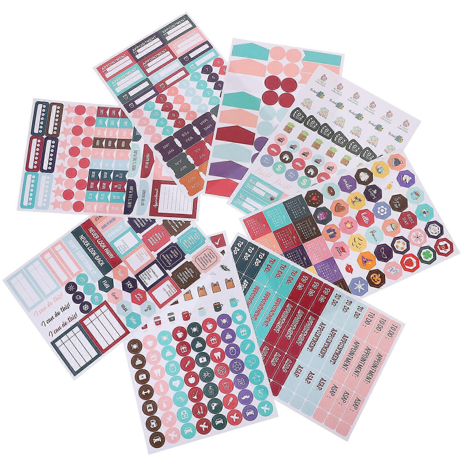 Planner Stickers Paper Planner Stickers for Decor 16 Sheets
