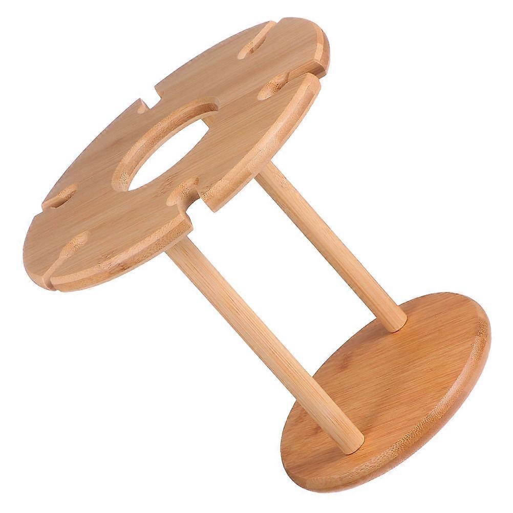 Modern Stemware Holder Glass Cup Stand Rack Home Use Khaki Color 1Pcs