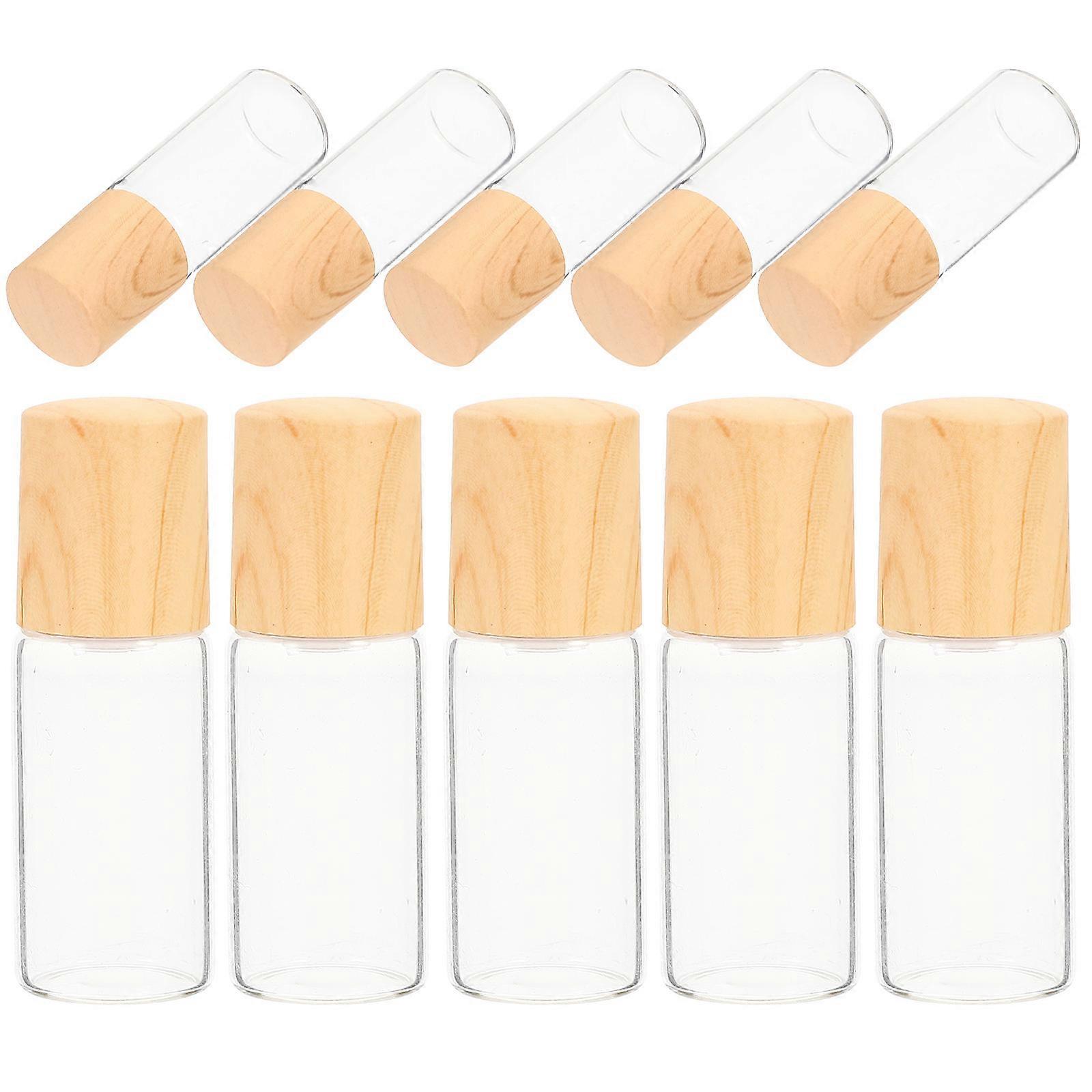 10pcs Refillable Glass Roller Bottles with Tight Lid for Storage 1ml