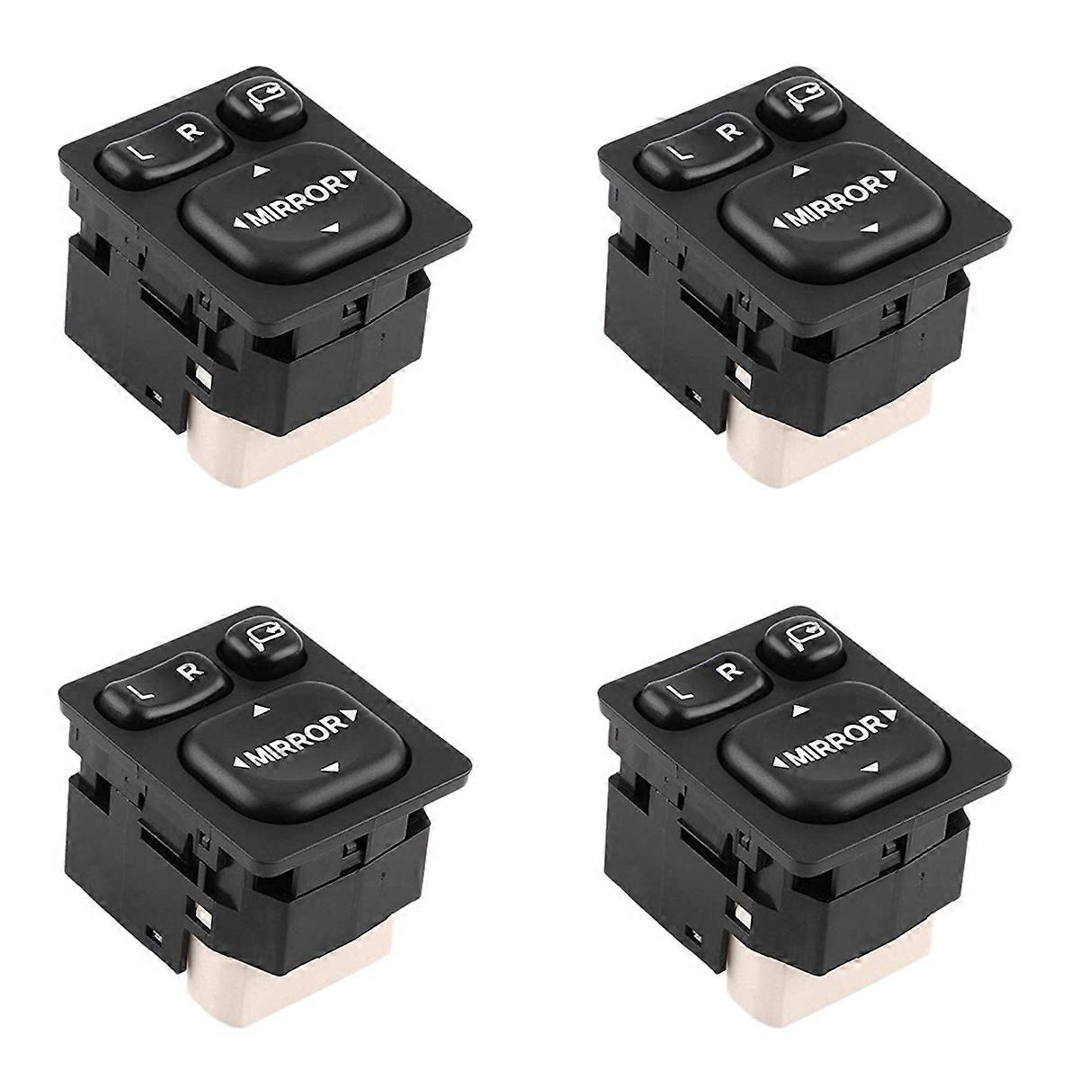 4X 9 Pin Car Outside Plastic Rear View Mirror Power Switch Button Control 84872-52040 84870-0P010 fo