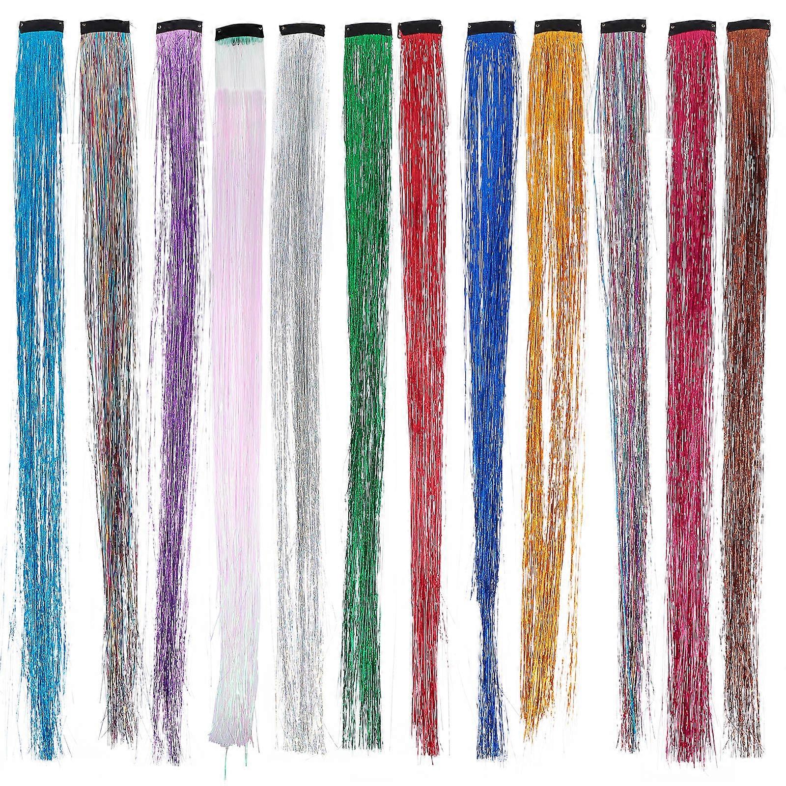 Flexible Hair Tinsel, Temporary Extensions Adding Sparkle, Suitable for Daily Wear