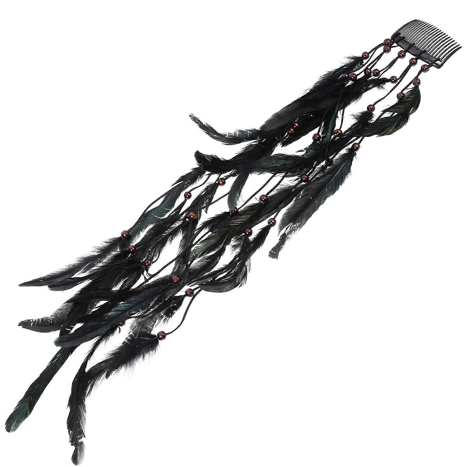 Plume Boho Headpiece, Designed to Complement Bohemian-Themed Attire