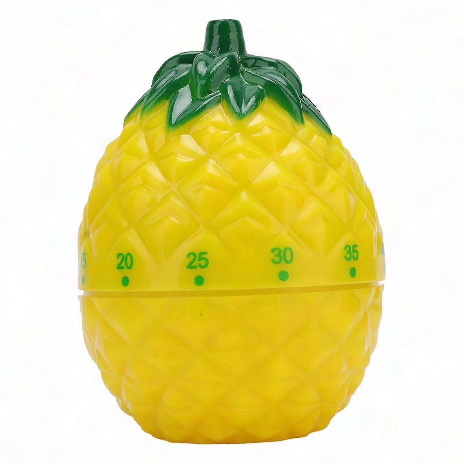 Cute Fruit-Shaped Kitchen Timer - Compact Plastic Mechanical Timer for Cooking, Baking, Home Use (6.4x6.4x8.7cm)
