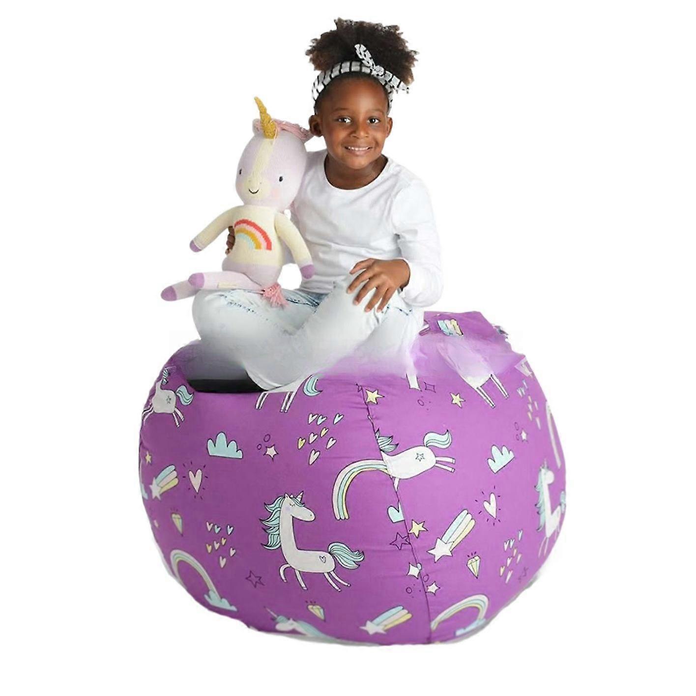 Fuzzy toy storage bag home childrens fuzzy toy storage bag storage stool canvas