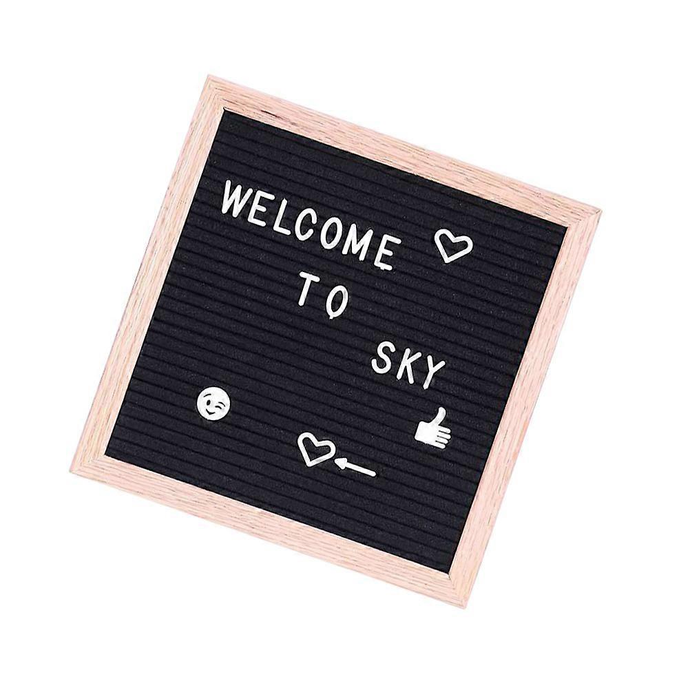 Kids-Friendly Felt Chalkboard Display Message Board With Wooden Frame Suitable For School And Home Use Available In Black Color 2Pcs