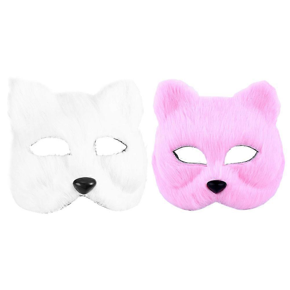 Carnival Fox Mask For Masquerade Events Perfect For Halloween Bright Assorted Color Lightweight 2Pcs