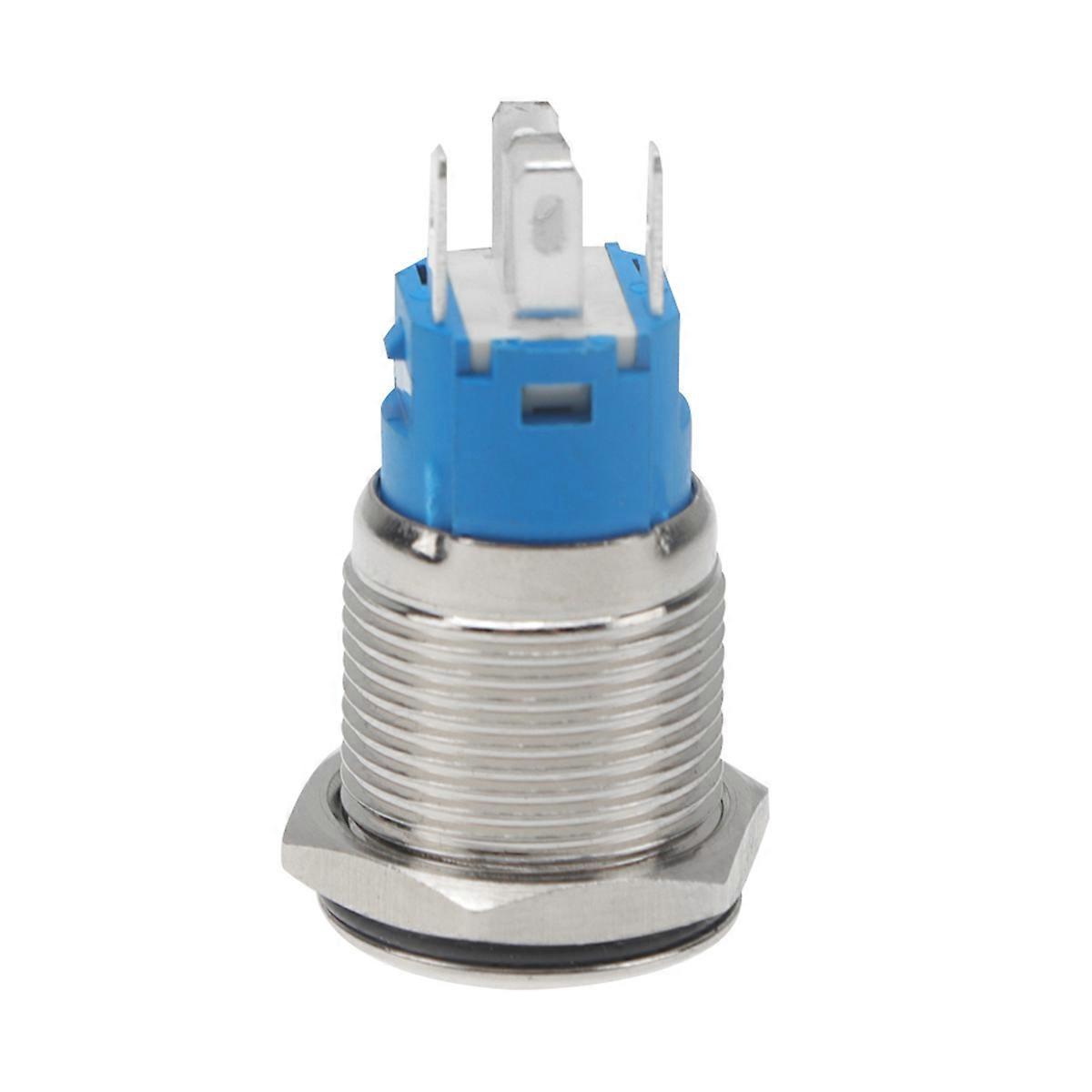 Stainless Steel Auto Reset Push Button Switch for Industrial Control, Round Design, Suitable for Electric Appliances, Tool Boxes and Automotive Power