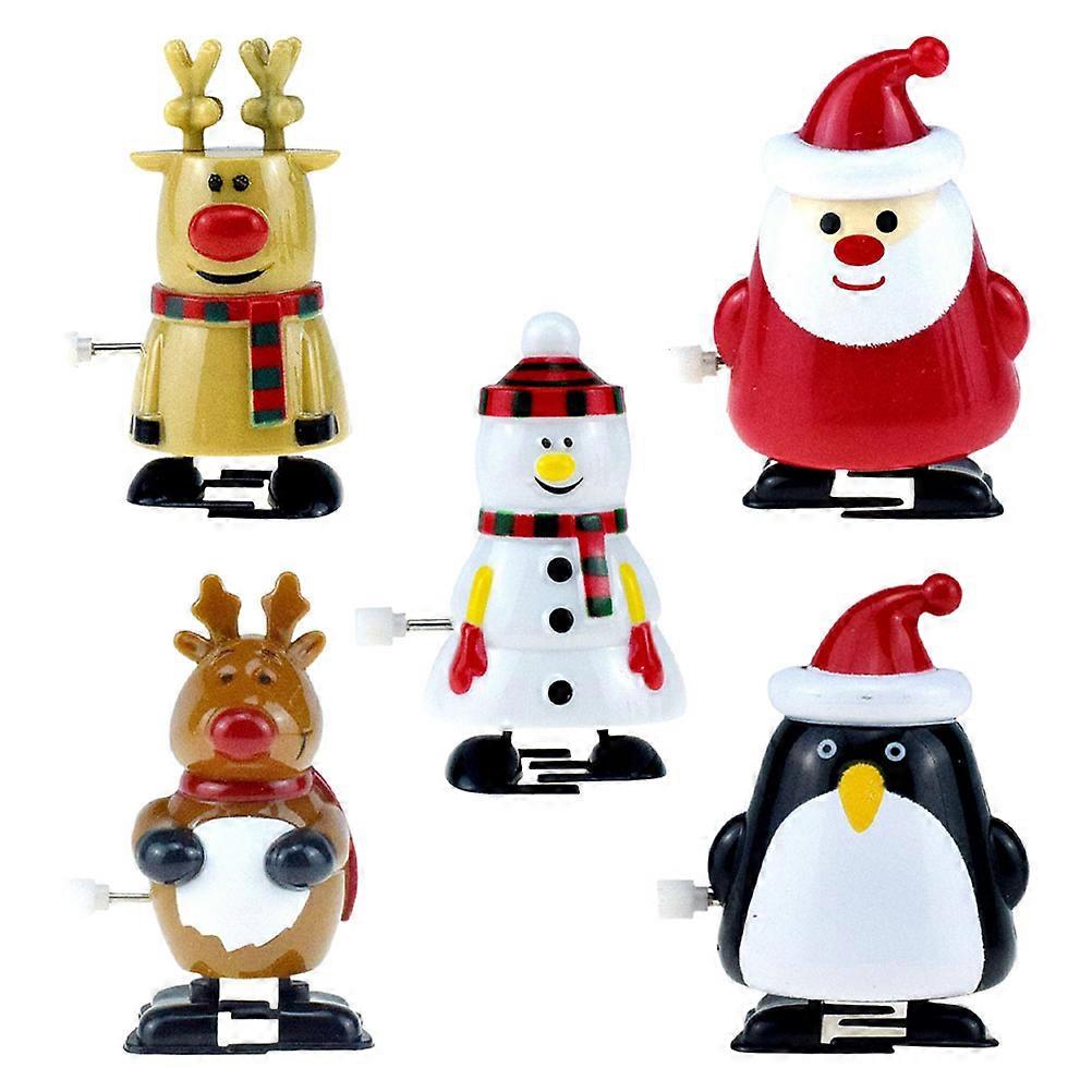 5Pcs Colorful Cartoon Walking Toys Perfect For Kids Christmas Party Favors And Educational Fun