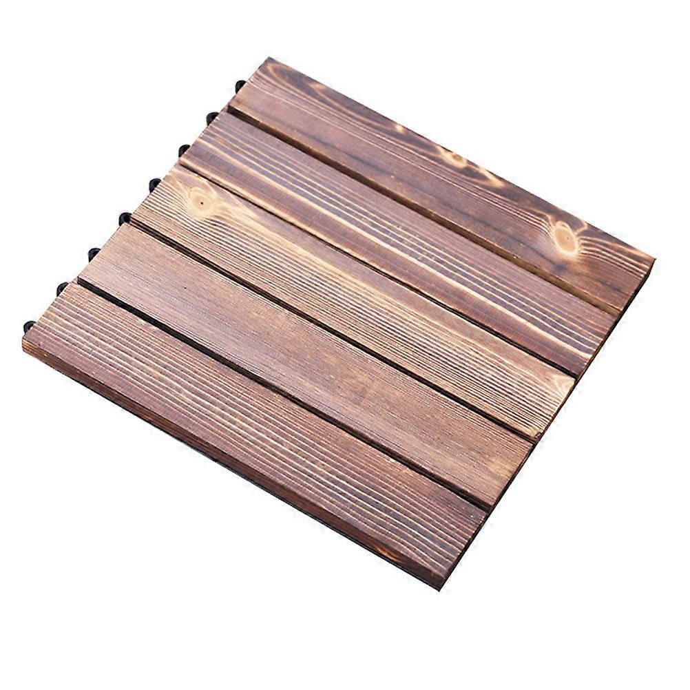 Wood Patio Tiles For Outdoor Use Gazebos 30x30cm Easy Installation Interlocking 1Pack