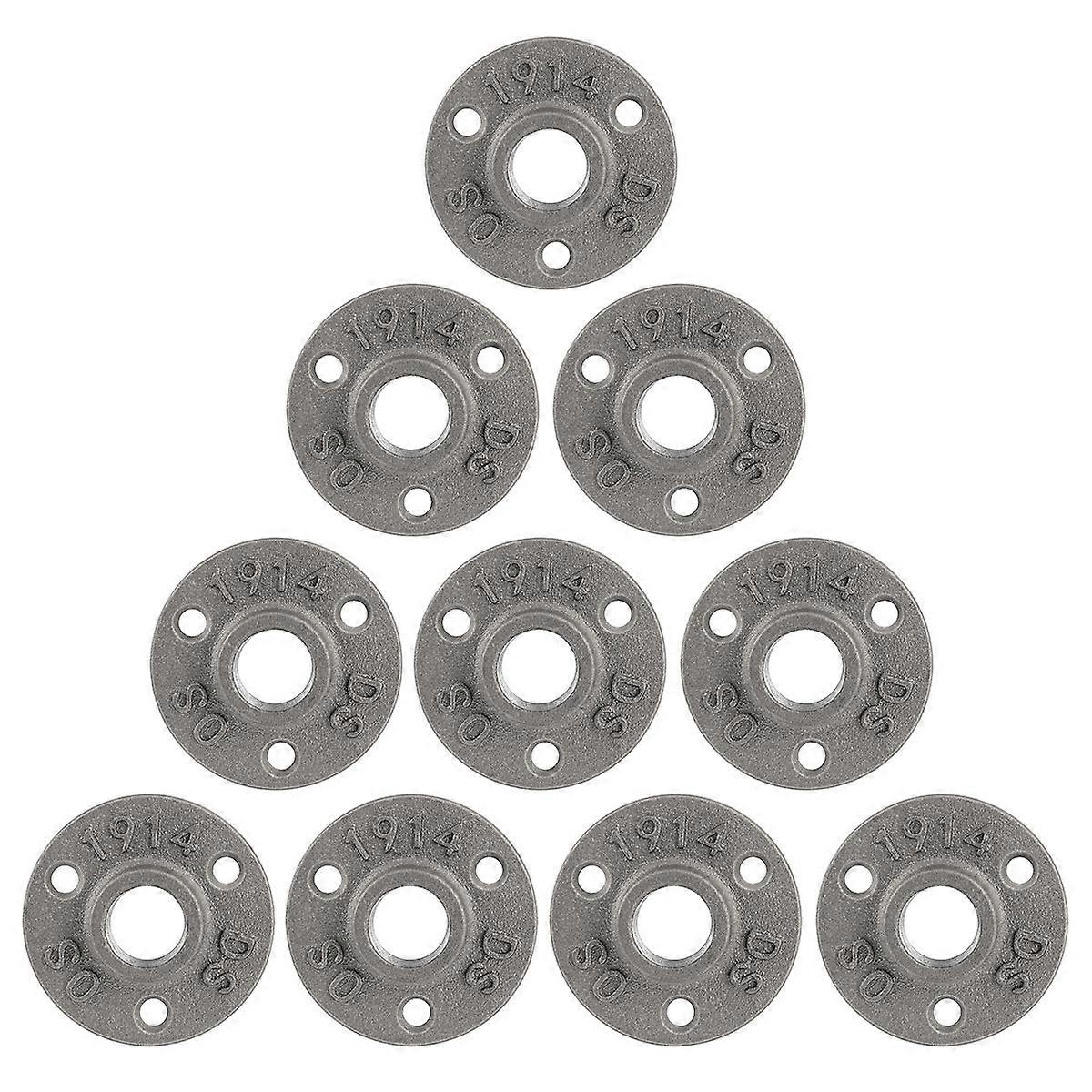 Cast Iron Flange 10Pack Suitable For Plumbers Grey Pipe Fitting 2cm Inner Diameter Floor Mounting