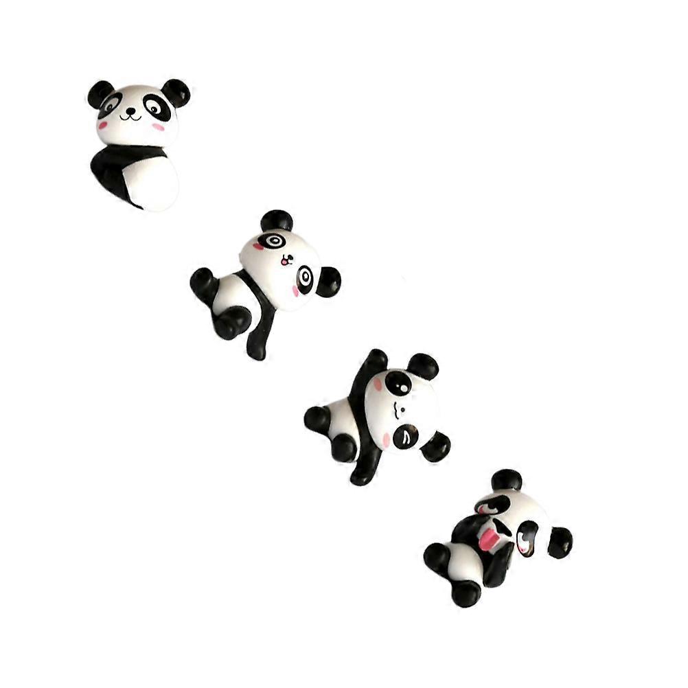 Panda Microlandscape Decor Miniature Panda Ornaments for Gift 4Pcs