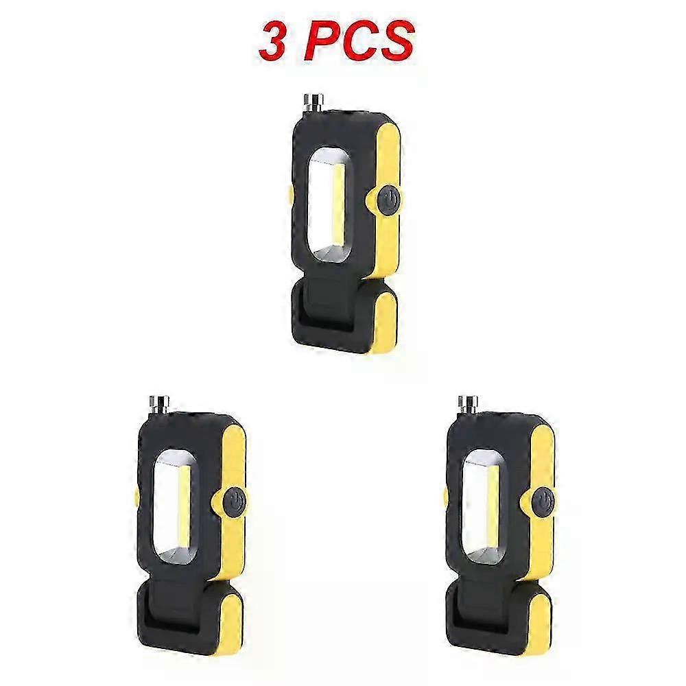 2025 1~10PCS Strong Magnet COB LED Flashlight 3 Modes Battery Operated Working Lamp Magnet Mini Lighting LED Lamp