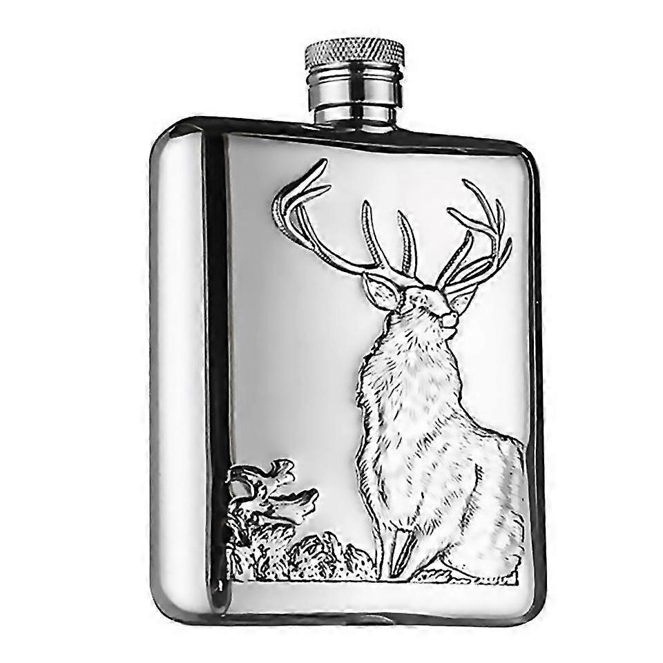 For stainless steel wine flask hip flask 6 oz deer pattern whiskey pocket whiskey bottle alcohol bot