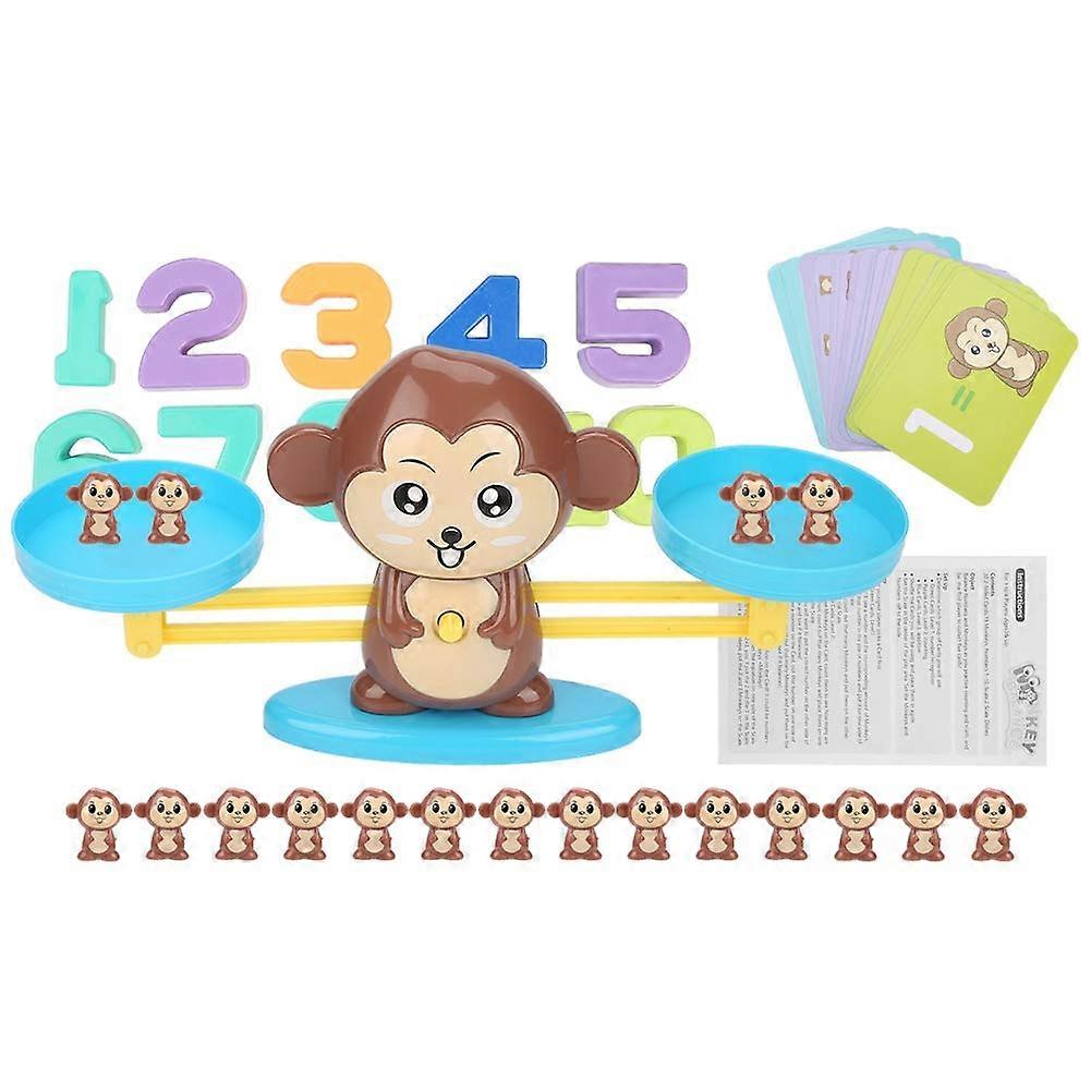 Monkey Balance Number Counting Game Toy Kids Educational Toy (Monkey Brown)