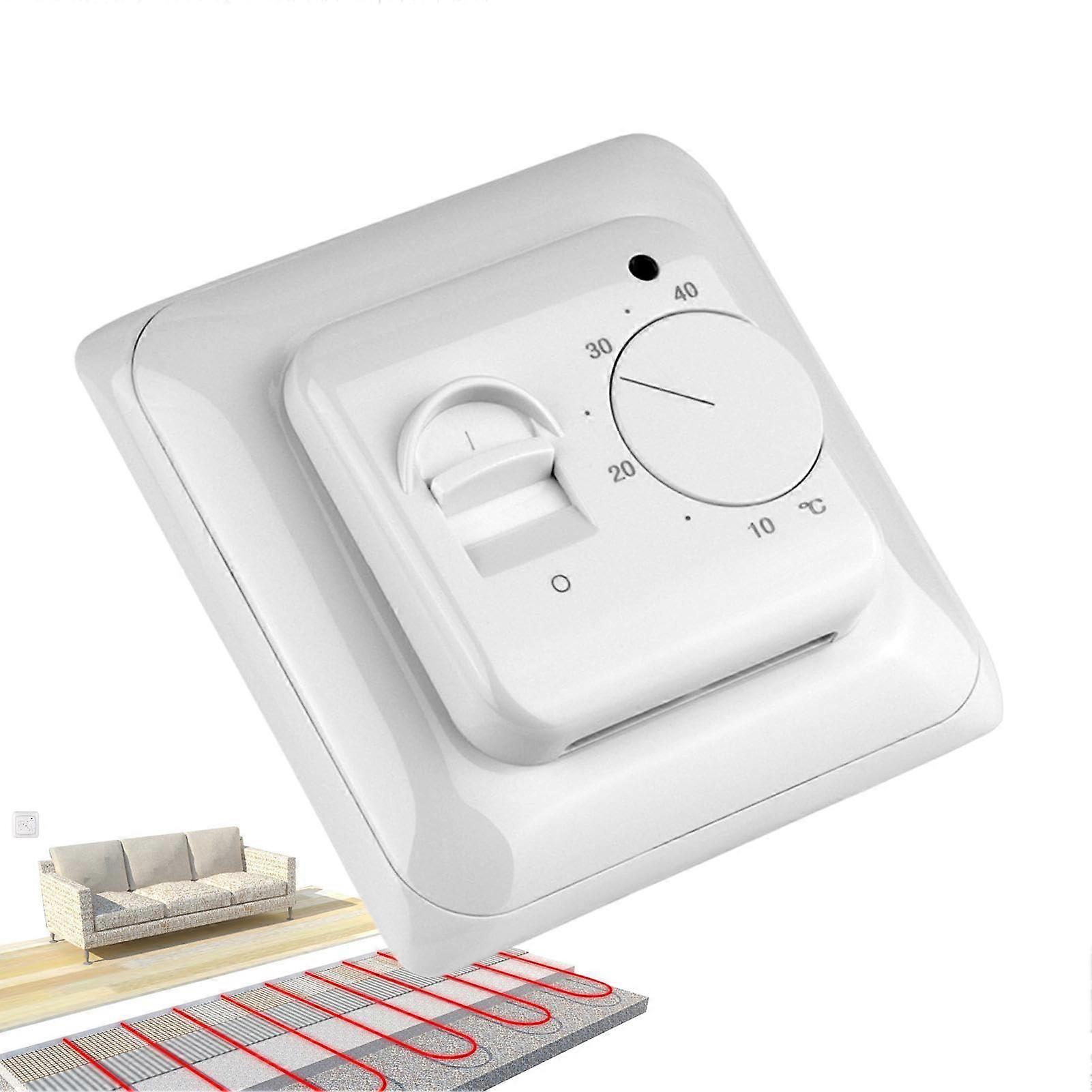 Manual Adjustable Thermostat for Floor Heating, High Load Capacity Controller for Commercial and Civil Use, Temperature Regulation
