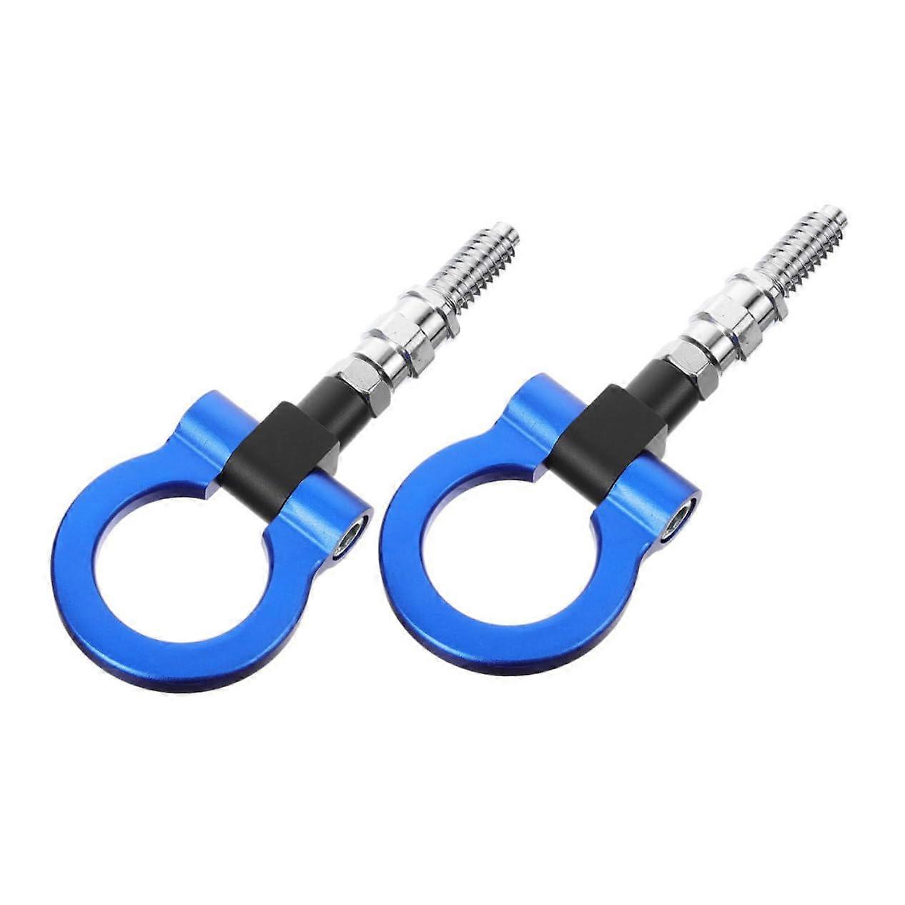 Towing Hook Set of 2 with Screw-On Trailer Eyelet for Front and Rear Bumpers, Durable Car Accessories for Safe Towing
