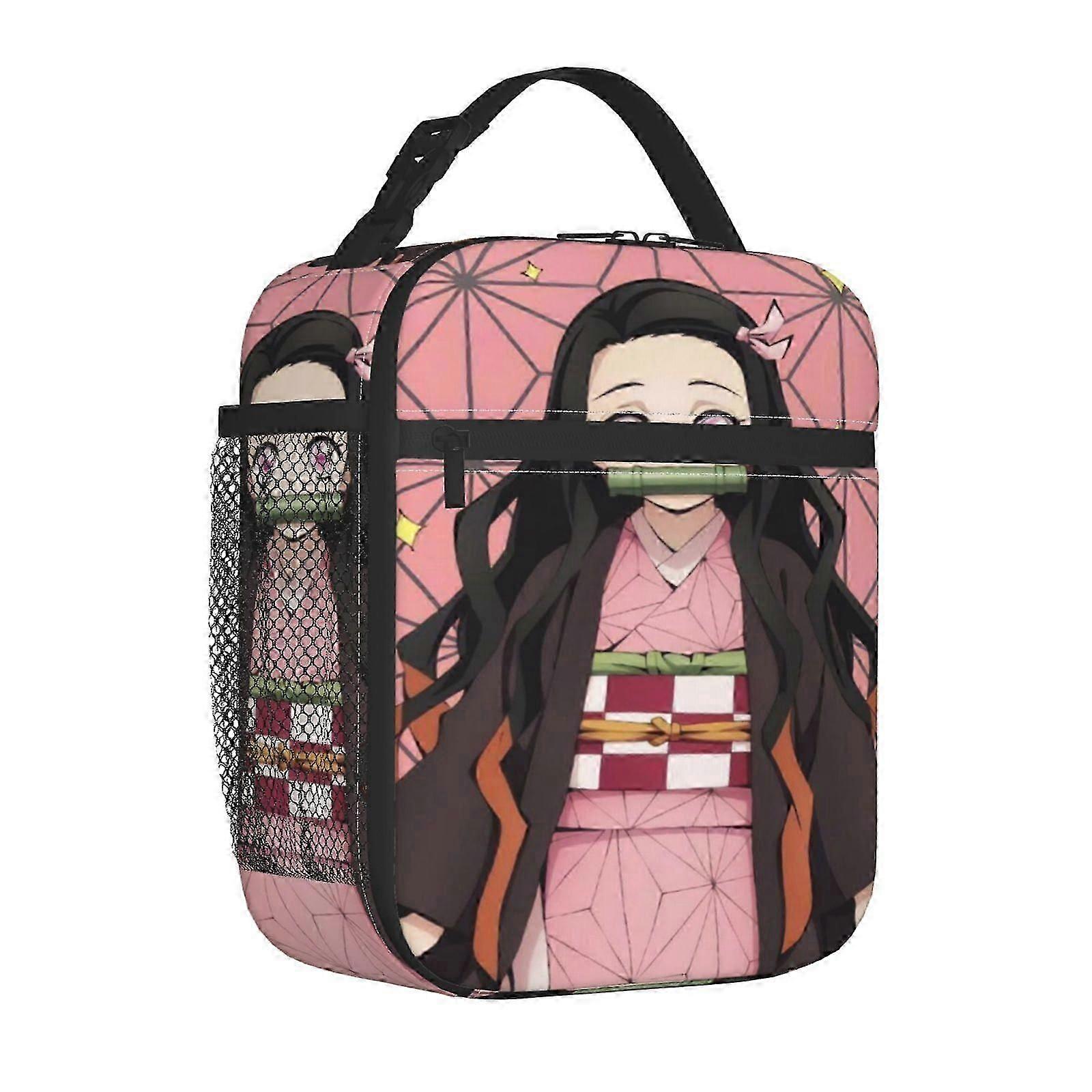 a275 Demon Slayer حقائب غداء قابلة لإعادة الاستخدام غداء صندوق غداء كبير spq275