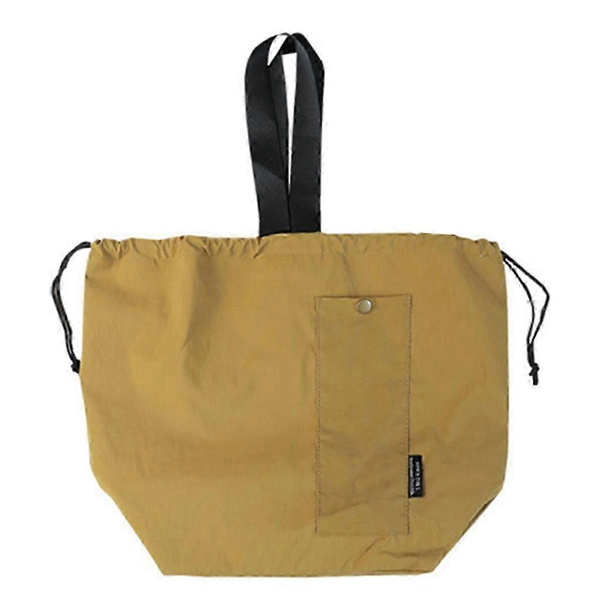 Lunch Bag Large Solid Color Drawstring Portable Thermal Insulated Picnic Storage Bento Box Bag