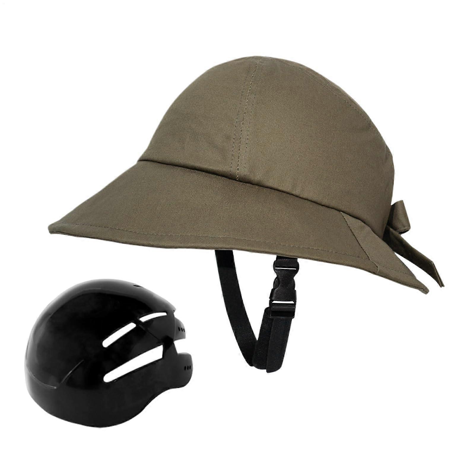 Women's bicycle helmet, adjustable, stylish, unisex design for outdoor, green.