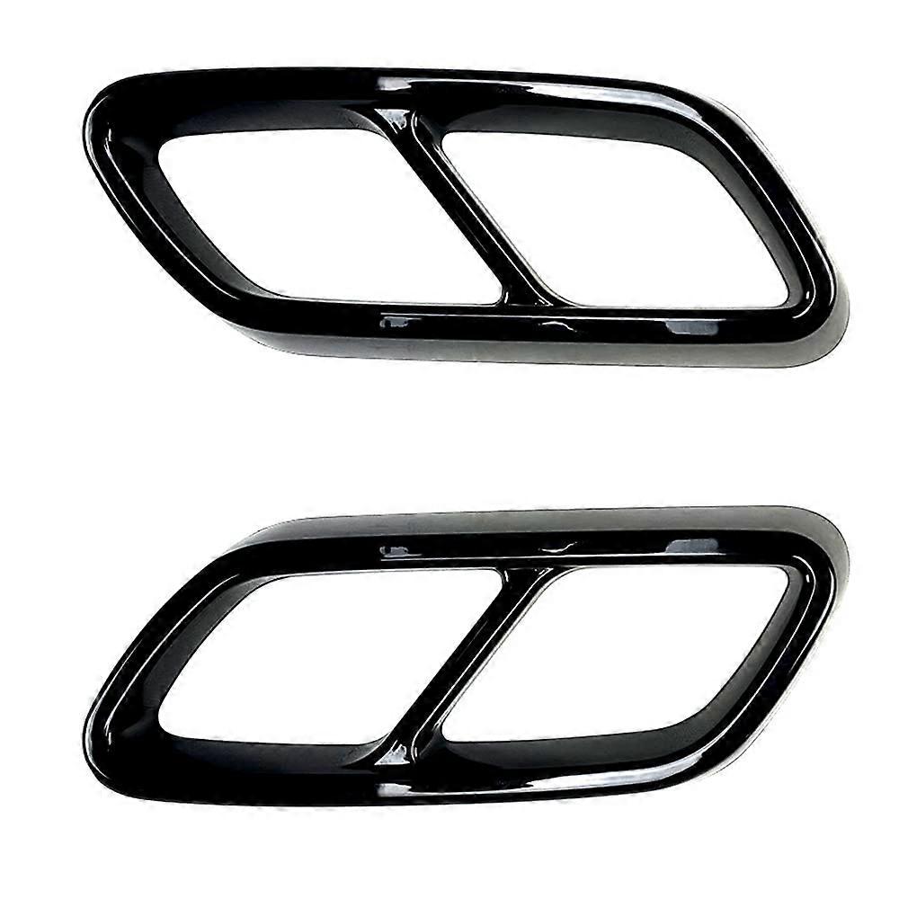 Tailpipe Tip Cover For Mercedes C-Class W206 C200 C260 C300 2022+ AMG ABS Glossy Black Exhaust